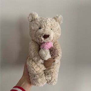 Jellycat FAO Schwarz Exclusive Oatus Bear with Ice Cream Authentic NWT